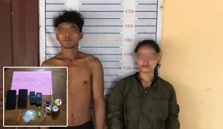 សមត្ថកិច្ច​ស្រុក​ឆ្លូង​សហការ​ជាមួយ​នគរបាល​ប៉ុស្តិ៍ ឃុំ​កំពង់​ដំរី​ចុះបង្ក្រាប​ករណី​គ្រឿងញៀន និង​ឃាត់ខ្លួន​ជនសង្ស័យ​ពីរ​នាក់​ត្រូវជា​ប្តី​ប្រពន្ធ​