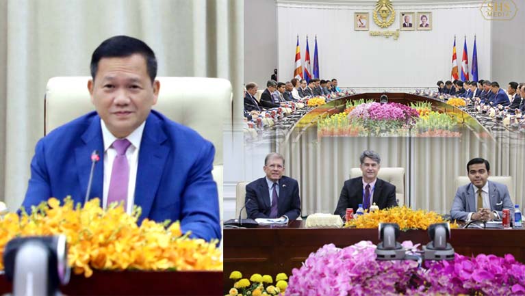 សម្តេច​ធិបតី ហ៊ុន ម៉ា​ណែ​ត បានអនុញ្ញាត​ឲ្យ អនុប្រធាន​ជាន់ខ្ពស់ និង​ជា​នាយក​គ្រប់គ្រង​ក្រុមប្រឹក្សា​ធុរកិច្ច​អាមេរិក​-​អាស៊ាន និង​គណៈប្រតិភូ ចូលជួប​សម្តែង​ការគួរសម និង​ពិភាក្សា​ការងារ​