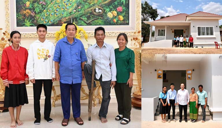 ​ឧបនាយករដ្ឋមន្ដ្រី ហ៊ុន ម៉ា​នី តំណាង​សម្ដេច​តេជោ ហ៊ុន សែន និង​សម្ដេច​កិត្តិ​ព្រឹទ្ធ​បណ្ឌិត ប្រគល់​ផ្ទះ​មួយ​ខ្នង​ជូន​យុវជន អន ផានិត ដែល​ប្រឡង​ជាប់​និទ្ទេស A នៅ​ខេត្ត​កំពត​