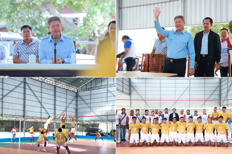 អភិបាលខេត្ត​កណ្ដាល​ឯកឧត្តម គួច ចំរើន ជំរុញ​លើកទឹកចិត្ត​ដល់​ក្រុម​កីឡាបាល់ទះ នៃ​ស្នងការដ្ឋាន​នគរបាល​ខេត្ត​កណ្ដាល ពង្រឹង​សមត្ថភាព​ហ្វឹកហាត់ គោរព​វិន័យ និង​ស្ដាប់​តាម​ការណែនាំ​របស់​គ្រូបង្ហាត់ ដើម្បី​ទទួលបាន​ចំណាត់ថ្នាក់​ល្អ​នា​ឱកាស​ប្រកួត​បាល់ទះ​ជ្រើសរើស​ជើងឯក ពានរង្វាន់​សម្ដេច​ក្រឡា​ហោម ស ខេង ឆ្នាំ​២០២៤ ខាងមុខនេះ​