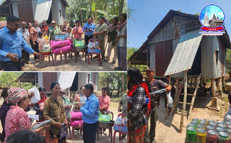 លោកបណ្ឌិត ឃីម រដ្ឋា ចាងហ្វាង រស្មី ស្ទឹងត្រង់ បានដឹកនាំក្រុមការងារចុះសួរសុខទុក្ខនិងនាំយកសំភារៈជាស្បៀងអាហារឧបត្ថម្ភ ដល់ស្ត្រីដែរជួបការលំបាកនិងពិការភាពពីកំណើតនៅស្រុកកំពង់ត្របែក